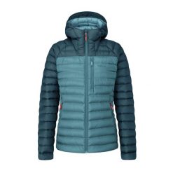 Kurtka puchowa damska Rab Microlight Alpine Jacket z kapturem. Białe kurtki damskie RAB, m, bez wzorów, z puchu, z kapturem. Za 701.99 zł.