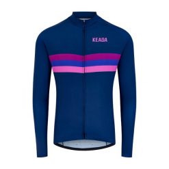Damska koszulka rowerowa z długim rękawem - Sunset. Fioletowe bluzy sportowe damskie KEADA SPORTS, s, bez wzorów, bez kołnierzyka, bez ramiączek, rowerowe. Za 332.00 zł.