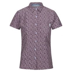 Koszula damska Regatta Mindano VIII. Fioletowe koszule damskie Regatta, bez wzorów, sportowe, bez kołnierzyka, bez ramiączek. Za 172.50 zł.