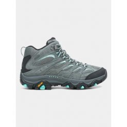 Buty turystyczne damskie Merrell Moab 3 Mid GTX. Szare obuwie sportowe damskie Merrell, bez wzorów, z gore-texu, trekkingowe. Za 697.95 zł.