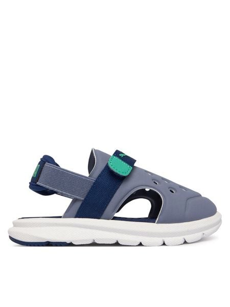 Puma Sandały Evolve Sandal AC Inf 389148 20 Szary jasny. Szare sandały chłopięce Puma, ze skóry, bez zapięcia. Za 114.99 zł.