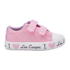 Trampki Dziewczęce Na Rzepy Lee Cooper LCW-25-02-3265K Różowe. Czerwone trampki i tenisówki dziewczęce bez wzorów, bez zapięcia. Za 173.90 zł.