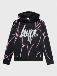 HYPE Bluza VLR-565 Czarny Regular Fit. Czarne bluzy dla dziewczynek Hype, bez wzorów, z syntetyku, bez ramiączek, bez kaptura. Za 279.99 zł.