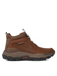 Skechers Trzewiki Respected Boswell 204454/CDB Brązowy. Brązowe botki męskie Skechers, bez wzorów, z materiału, bez zapięcia. Za 379.99 zł.