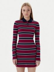 Tommy Jeans Sukienka codzienna DW0DW21901 Czerwony Regular Fit. Czerwone sukienki damskie Tommy Jeans, na co dzień, s, bez wzorów, z bawełny, bez kołnierzyka, bez ramiączek, proste. Za 329.99 zł.