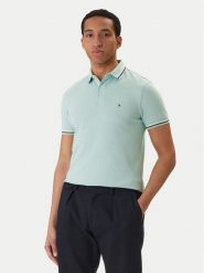 Tommy Hilfiger Polo Seasonal MW0MW39993 Zielony Slim Fit. Zielone koszulki polo męskie Tommy Hilfiger, m, bez wzorów, z bawełny, bez ramiączek. Za 369.99 zł.