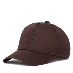Czapka z daszkiem Armani Exchange. Brązowe czapki i kapelusze damskie Armani Exchange, bez wzorów. Za 289.99 zł.