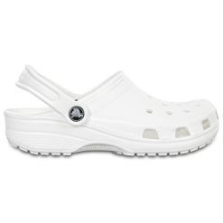 Klapki dla dorosłych Crocs Classic. Białe skarpety damskie Crocs, bez wzorów. Za 224.96 zł.