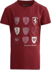 T-shirt dziecięcy Ferrari Jersey & Georgette Long Bordeaux Burgundy. Czerwone t-shirty i topy dla dziewczynek Ferrari, bez wzorów, z bawełny, bez ramiączek. Za 178.99 zł.