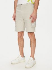 Karl Kani Szorty materiałowe Retro Washed 60100045 Biały Regular Fit. Białe szorty męskie Karl Kani, m, bez wzorów, z bawełny, retro. Za 149.99 zł.