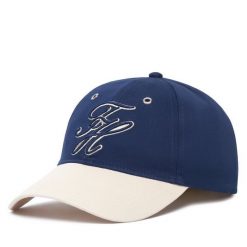 Czapka z daszkiem Tommy Hilfiger. Niebieskie czapki i kapelusze damskie Tommy Hilfiger, bez wzorów. Za 229.99 zł.