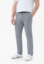 Materiałowe spodnie R-TONI. Spodnie materiałowe męskie Volcano, l, bez wzorów, z materiału, klasyczne. Za 199.99 zł.