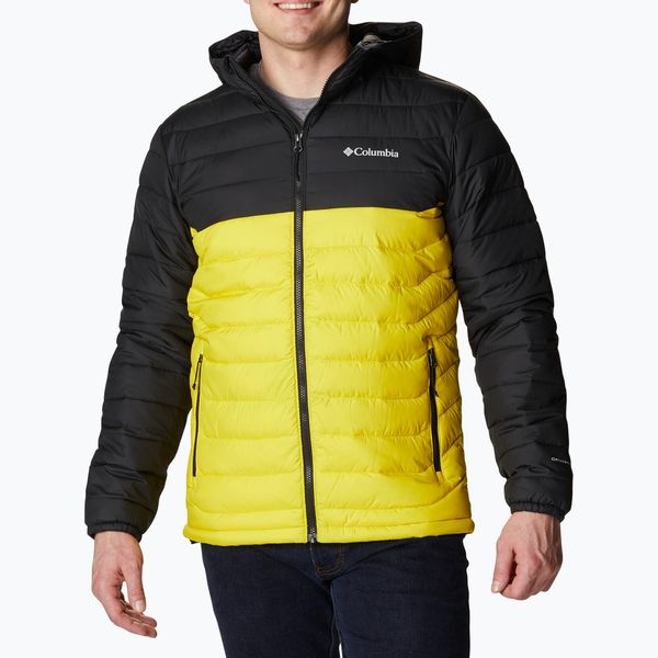 Kurtka Pikowana Męska Columbia Powder Lite Hooded. Żółte kurtki męskie Columbia, l, bez wzorów, z puchu, trekkingowe. Za 387.20 zł.