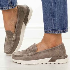 Taupe skórzane mokasyny damskie Filippo Dp7528/26. Mokasyny damskie Filippo, z jeansu, casualowe. Za 219.00 zł.