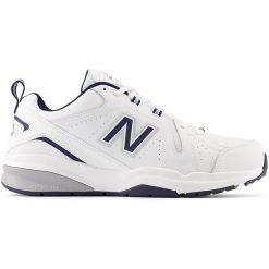Buty męskie New Balance MX608EN5 – białe. Białe buty sportowe męskie New Balance, z materiału, bez zapięcia. Za 249.99 zł.