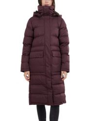 Płaszcz Zimowy Damski Fundango Sabina. Fioletowe płaszcze damskie Fundango, na zimę, m, bez wzorów, z materiału, eleganckie, długie, bez kaptura. Za 499.00 zł.