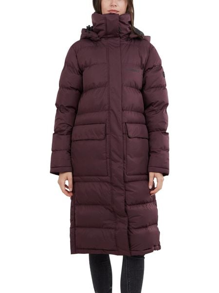 Płaszcz Zimowy Damski Fundango Sabina. Fioletowe płaszcze damskie Fundango, na zimę, m, bez wzorów, z materiału, eleganckie, długie, bez kaptura. Za 499.00 zł.