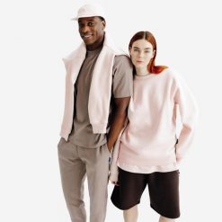 Bluza okrągły dekolt unisex Elementals. Czerwone bluzy męskie Decathlon, m, bez wzorów, z bawełny, bez kaptura. W wyprzedaży za 99.99 zł.