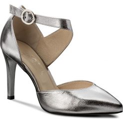 Szpilki KOTYL - 7289 Srebro Szary. Szare półbuty damskie Kotyl, bez wzorów, z materiału, eleganckie, bez obcasa, na obcasie, bez zapięcia. W wyprzedaży za 209.00 zł.