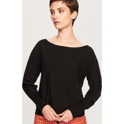 Sweter z dekoltem z tyłu - Czarny. Czarne swetry damskie Reserved. Za 69.99 zł.