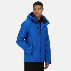 Kurtka Męska Softshell. Czarne kurtki męskie Regatta, m, bez wzorów, z materiału, z kapturem. Za 345.99 zł.