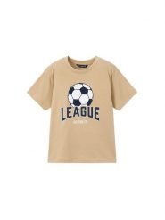 Mayoral T-Shirt 3074 Beżowy Regular Fit. Brązowe t-shirty dla chłopców Mayoral, bez wzorów, z bawełny, bez ramiączek. Za 79.99 zł.