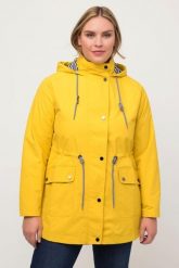 Damskie Kurtka funkcyjna HYPRAR wodoodporna trapezowy krój kaptur. Brązowe kurtki damskie Ulla Popken, plus size, bez wzorów, z materiału, bez kaptura. Za 559.99 zł.