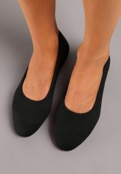 Czarne Balerinki z Elastyczną Cholewką Lililena. Czarne baleriny damskie Born2be, na lato, bez wzorów, eleganckie, bez obcasa. Za 44.99 zł.