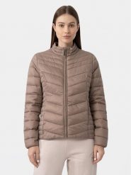 4F Kurtka przejściowa 4FAW23TDJAF224 Brązowy Slim Fit. Brązowe kurtki damskie 4f, l, bez wzorów, z syntetyku, bez kaptura. Za 179.99 zł.