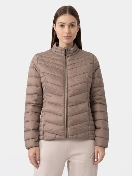 4F Kurtka przejściowa 4FAW23TDJAF224 Brązowy Slim Fit. Brązowe kurtki damskie 4f, l, bez wzorów, z syntetyku, bez kaptura. Za 179.99 zł.