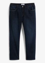 Jeansy termiczne ze stretchem relaxed fit z wygodnym pasem, prosta nogawka. Niebieskie jeansy męskie bonprix. Za 179.99 zł.