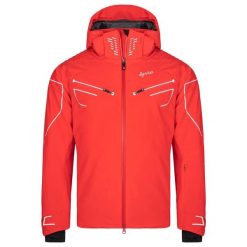 Męska kurtka narciarska Kilpi HYDER-M. Czerwone kurtki snowboardowe męskie Kilpi, m, bez wzorów, z materiału, z kapturem, narciarskie, Dermizax. Za 862.50 zł.