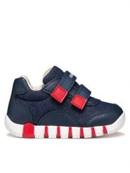 Geox Sneakersy B Iupidoo Boy B3555C 01354 C0735 Granatowy. Niebieskie buty sportowe chłopięce Geox, bez wzorów, z materiału, bez zapięcia. Za 249.99 zł.