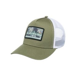 Czapka z daszkiem męska Quiksilver Riding Around Trucker. Zielone czapki i kapelusze męskie Quiksilver, bez wzorów. Za 79.99 zł.