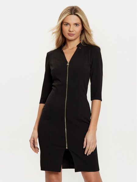 Rinascimento Sukienka koktajlowa CFC0121893003 Czarny Slim Fit. Czarne sukienki damskie Rinascimento, s, bez wzorów, z syntetyku, wizytowe, bez kołnierzyka, bez ramiączek. Za 329.99 zł.