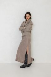 SPÓDNICA JENNY BEŻOWA XS - Flawless. Brązowe spódnice damskie Flawless, na lato, uniwersalny, bez wzorów, z gumy, sportowe, maxi, sportowe. Za 343.20 zł.