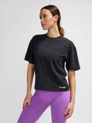 Koszulka damska Hummel MT Ultra Boxy. Czarne t-shirty damskie Hummel, xs, bez wzorów, z bawełny, klasyczne, bez kołnierzyka. Za 161.50 zł.