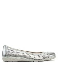 Caprice Baleriny 9-22151-42 Srebrny. Szare baleriny damskie Caprice, bez wzorów, ze skóry, bez obcasa. Za 205.99 zł.