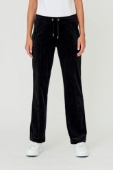 JUICY COUTURE Czarne spodnie Tina. Czarne spodnie dresowe damskie Juicy Couture, s, bez wzorów, z dresówki. W wyprzedaży za 265.99 zł.