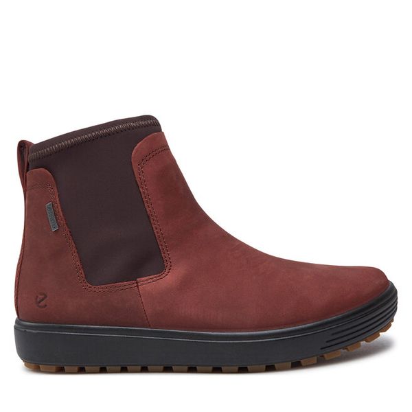 Botki ECCO. Brązowe botki damskie ecco, bez obcasa, na płaskiej podeszwie, bez zapięcia. Za 529.99 zł.