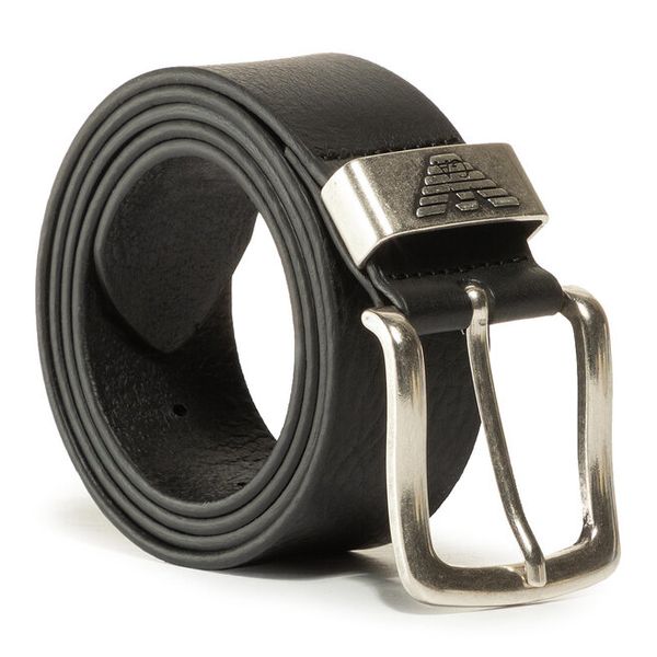 Pasek Męski Emporio Armani. Czarne paski damskie Emporio Armani, bez wzorów. Za 408.99 zł.