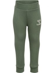Legginsy dla dziewczynki Hummel Sami. Zielone legginsy dla dziewczynek Hummel, bez wzorów, z bawełny. Za 117.00 zł.