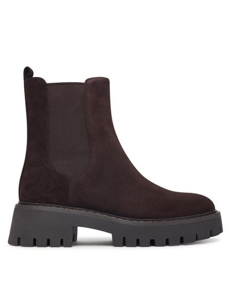 MICHAEL Michael Kors Sztyblety Asher 40F5ASFE5S Brązowy ciemny. Brązowe botki damskie MICHAEL Michael Kors, bez obcasa, na płaskiej podeszwie, bez zapięcia. Za 879.99 zł.