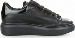 Sempre Sneakersy skórzane ze wstawką czarne Sempre-36. Czarne trampki i tenisówki damskie Sempre, bez wzorów, bez zapięcia. Za 278.38 zł.