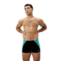 Kąpielówki męskie spodenki kąpielowe Speedo Endurance Max Splice. Czarne kąpielówki męskie Speedo, m, bez wzorów, z materiału, na fitness i siłownię. Za 181.98 zł.