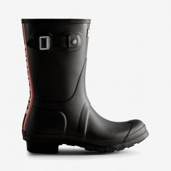 Botki Hunter Wfs2353rma Czarny. Czarne botki damskie Hunter, z gumy, klasyczne, z okrągłym noskiem, bez obcasa, bez zapięcia. Za 621.25 zł.