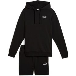 Sprzęt Puma Short Hooded Relaxed Sweat Suit 7 Tr Op, Kobiety. Czarne obuwie sportowe damskie Puma, bez wzorów, z bawełny, na fitness i siłownię. Za 490.00 zł.