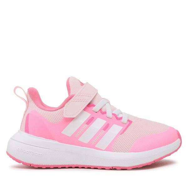 Sneakersy adidas. Czerwone trampki i tenisówki chłopięce Adidas, bez wzorów, bez zapięcia. Za 119.99 zł.