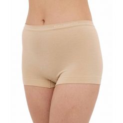 Bokserki damskie classic z wełną Brubeck COMFORT MERINO. Brązowe bokserki damskie Brubeck, m, bez wzorów, z elastanu. Za 61.99 zł.