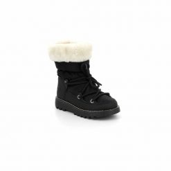 Śniegowce dziewczęce KICKERS KICKNEOSNOW. Czarne buty zimowe dziewczęce Kickers, bez wzorów, bez zapięcia. Za 169.99 zł.